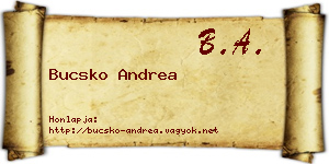 Bucsko Andrea névjegykártya