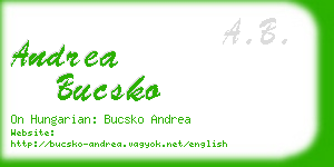 andrea bucsko business card